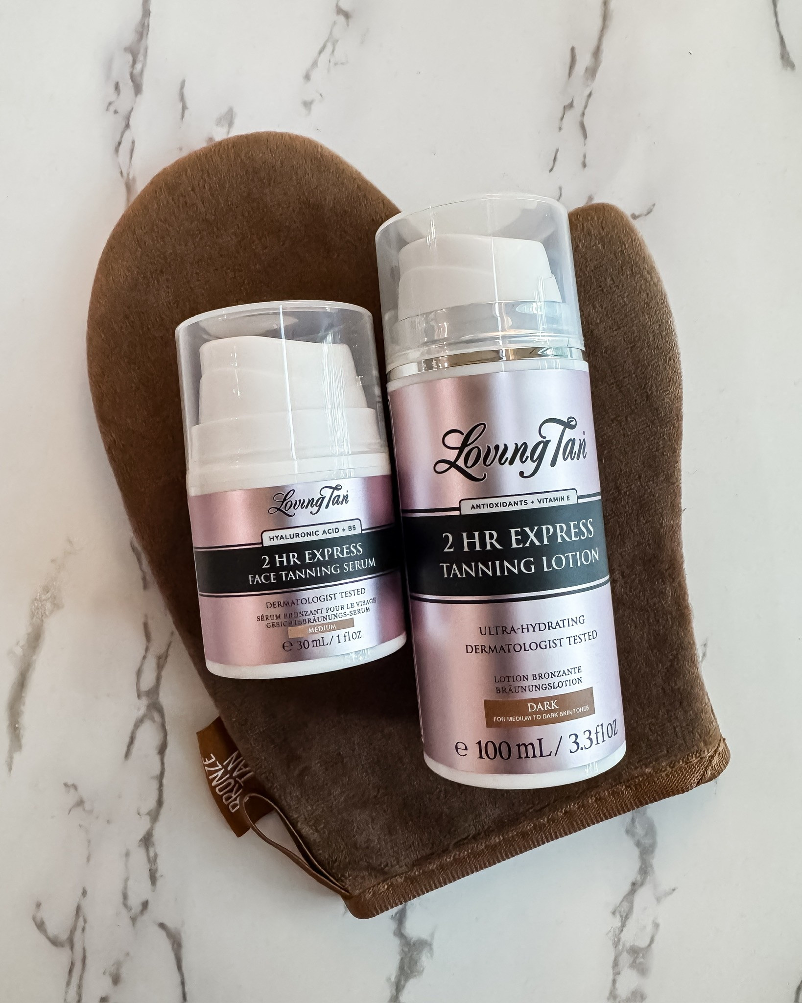 One of my favorite self tanning products for a quick, natural looking glow. The Loving Tan 2 Hour Express develops fast, applies evenly, and gives beautiful color without looking orange. I always keep the face serum on hand for an easy sun kissed look between full body applications.

self tanning, loving tan, sunless tanner, tanning lotion, face tanning serum, beauty favorites, summer beauty, glowing skin, self tan routine, bronzed glow, beauty essentials, lovelylifestyling

#LTKgrwm #LTKSeasonal #LTKselfcare