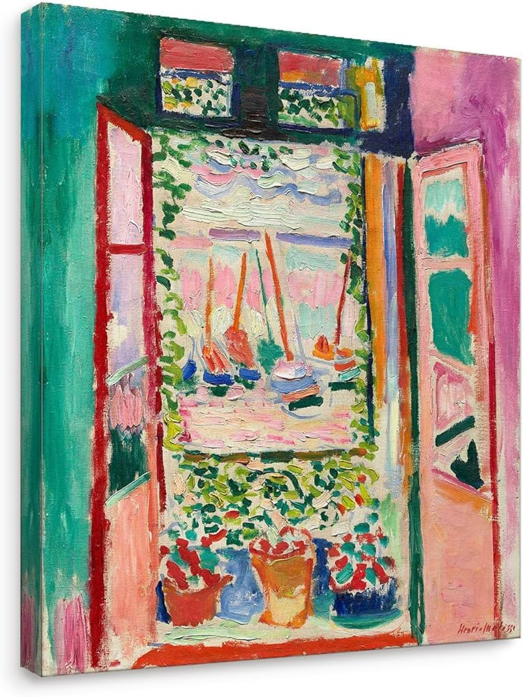 Niwo ART - Open Window Collioure, Henri Matisse Painting Reproduction, Canvas Wall Art Home Decor... | Amazon (US)