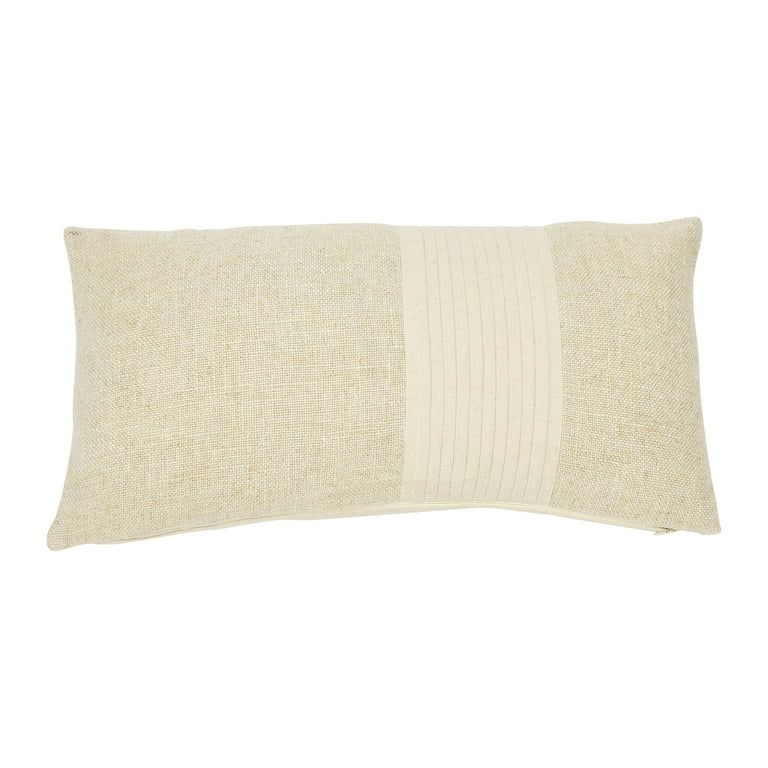 Creative Co-Op Linen Blend Pleated Lumbar Pillow | Walmart (US)