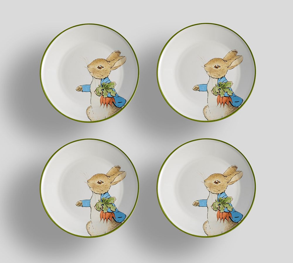 Peter Rabbit™ Bunny Stoneware Appetizer Plates - Set of 8 | Pottery Barn (US)
