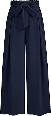 PRETTYGARDEN Women's Wide Leg Work Pants Business Casual High Waisted Loose Palazzo Trouser Summe... | Amazon (US)