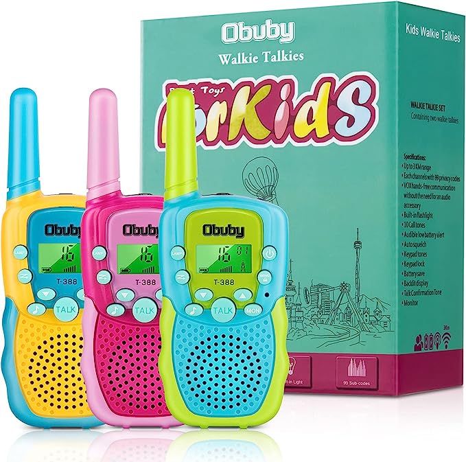 Obuby Toys for 3-12 Year Old Boys Walkie Talkies for Kids 22 Channels 2 Way Radio Gifts Toys with... | Amazon (US)