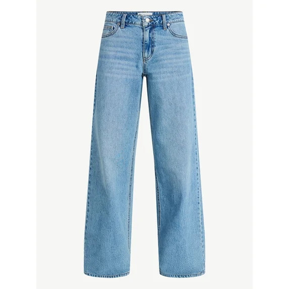 No Boundaries Mid Rise Baggy Jeans, 29", 31", 33" Inseams, Women'sand Women's Plus Sizes 00-24W | Walmart (US)