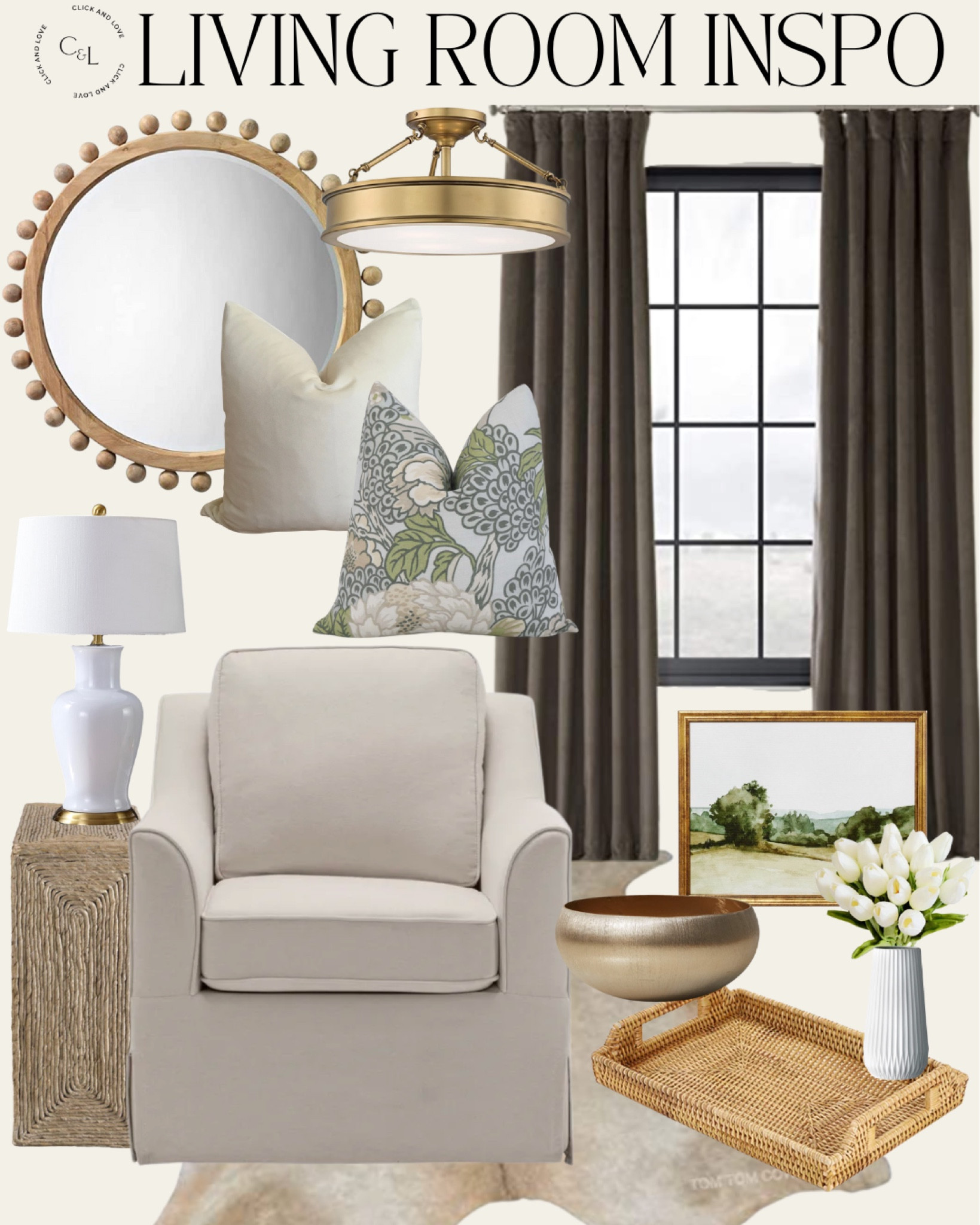 Living Room Inspo 🤍

Amazon, Amazon home, Amazon must haves, Amazon decor, Etsy, target, target home, neutral home design, modern home decor, traditional home decor, living room Inspo, curtains, velvet drapes, armchair, accent chair, hide rug, table lamp, end table, accent table, framed art, accessories, throw pillow, accent pillow, beaded mirror, ceiling lighting, faux stems, budget friendly home decor

#LTKfamily #LTKhome #LTKunder100