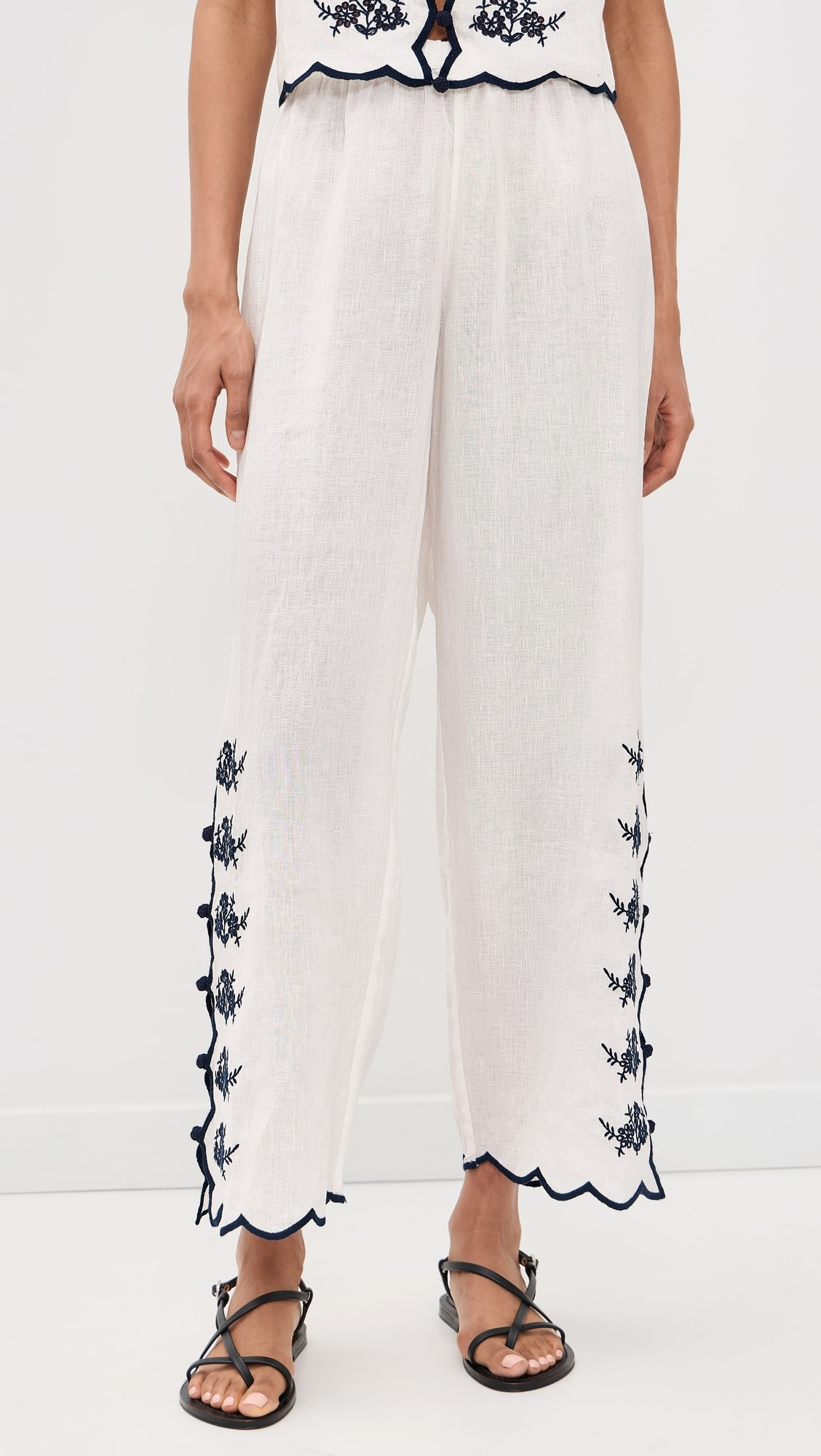 Madrid Embroidered Linen Pants | Shopbop