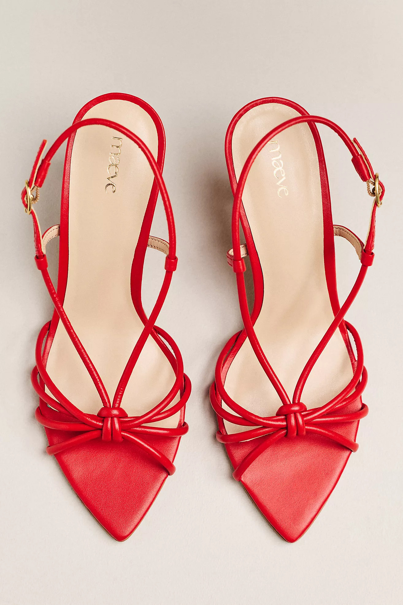 Maeve Strappy Pointed-Toe Heels | Anthropologie (US)