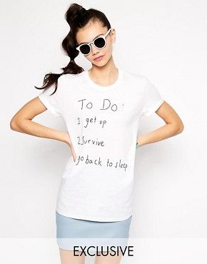 Adolescent Clothing Boyfriend T-Shirt With To Go Back To Sleep Print | ASOS UK