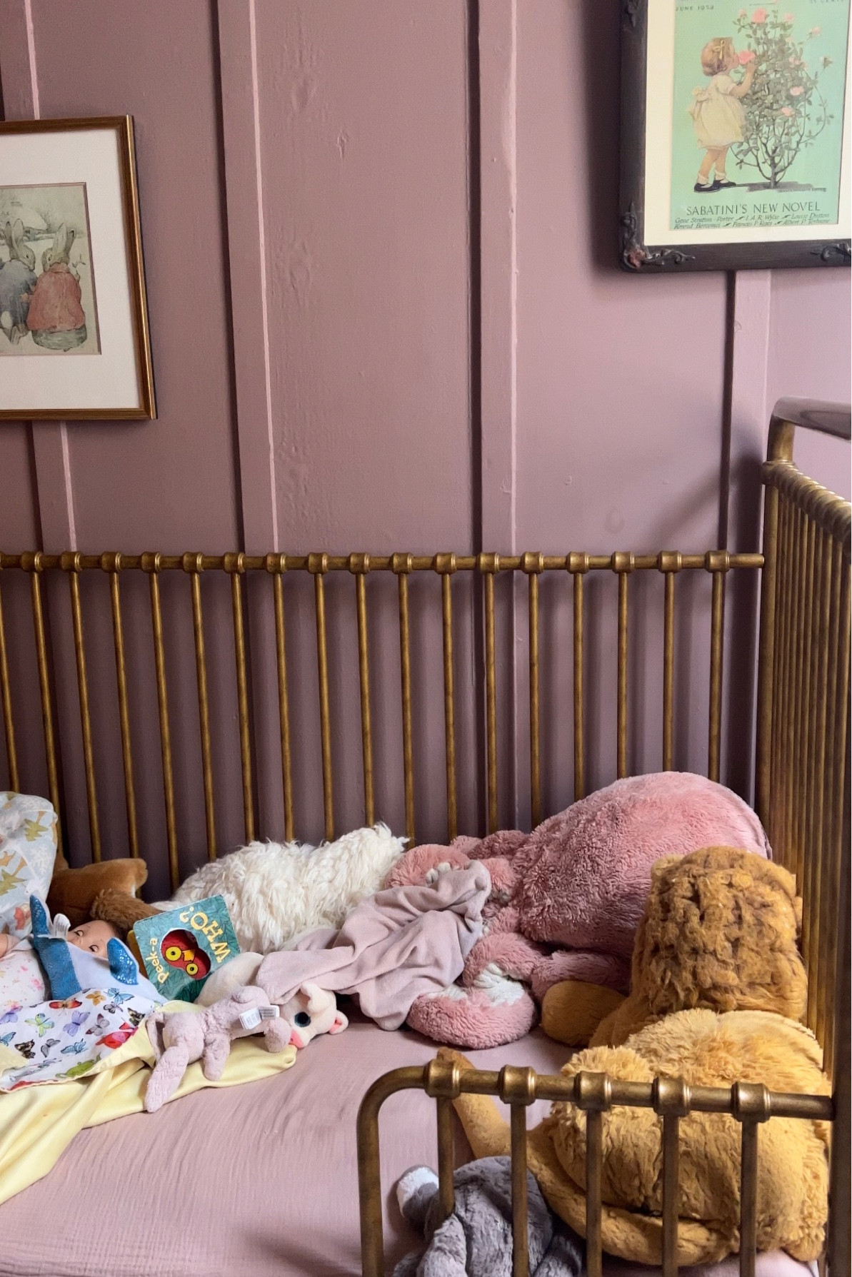 I have lots of content to update from the girls’ room but here’s a little sneak peak of the the most stunning vintage gold crib/toddler bed. Also sharing this paint color as well!

#LTKBaby #LTKKids #LTKHome