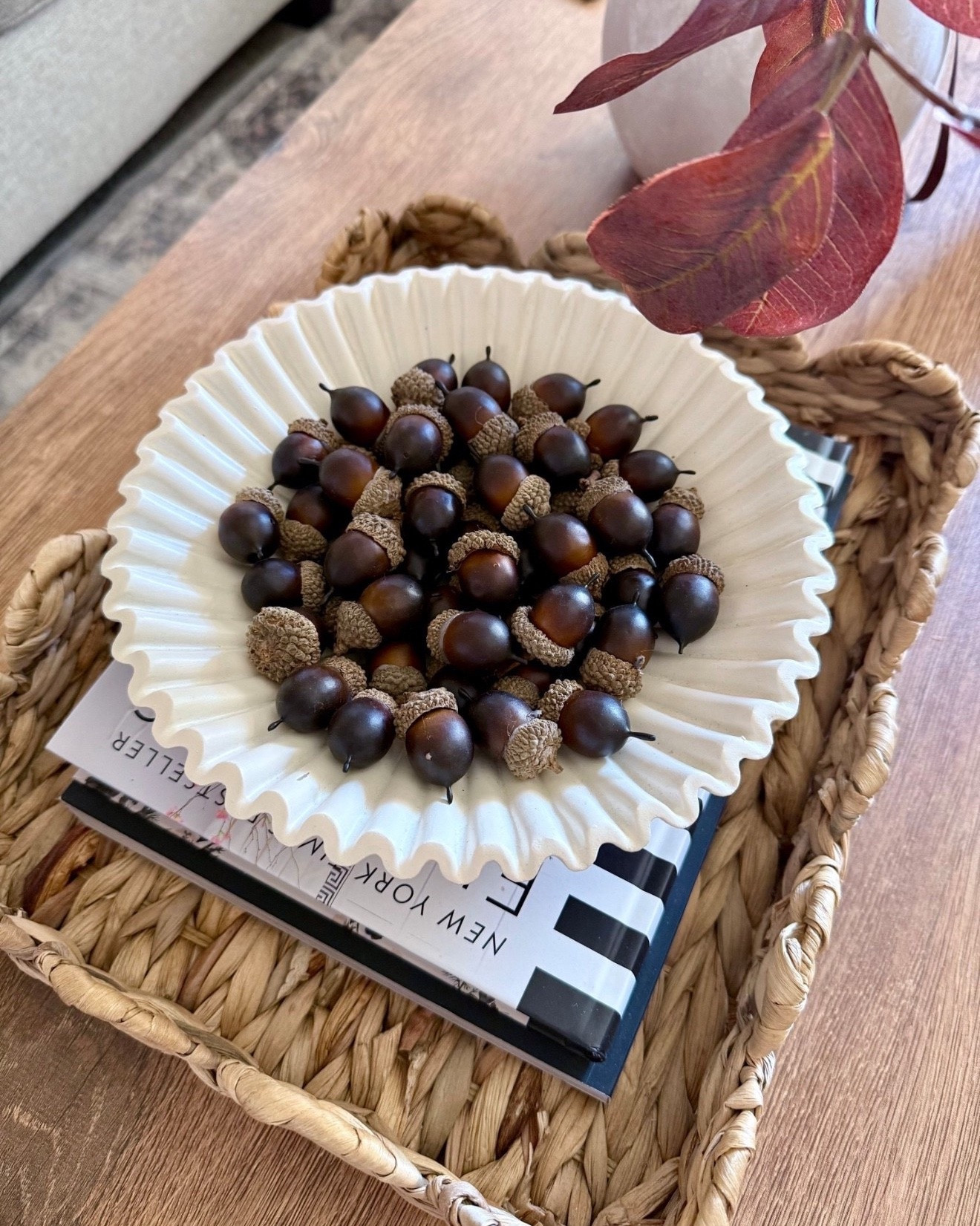 This simple yet elegant fall decor is perfect for a coffee table. Ruffle bowl from Walmar, just under $12 and the acorns are from Amazon, 50 pieces in a bag. Also $12. I intend to  use them for Thanksgiving and Christmas too. 



Thanksgiving table decor, fall table decor, acorns, ruffle bowl, affordable fall decor, fall decor under $15, budget friendly decor, Amazon fall decor 
#falldecor
#coffeetable

#LTKFindsUnder50 #LTKStyleTip #LTKHoliday

#LTKSeasonal #LTKSaleAlert #LTKHome