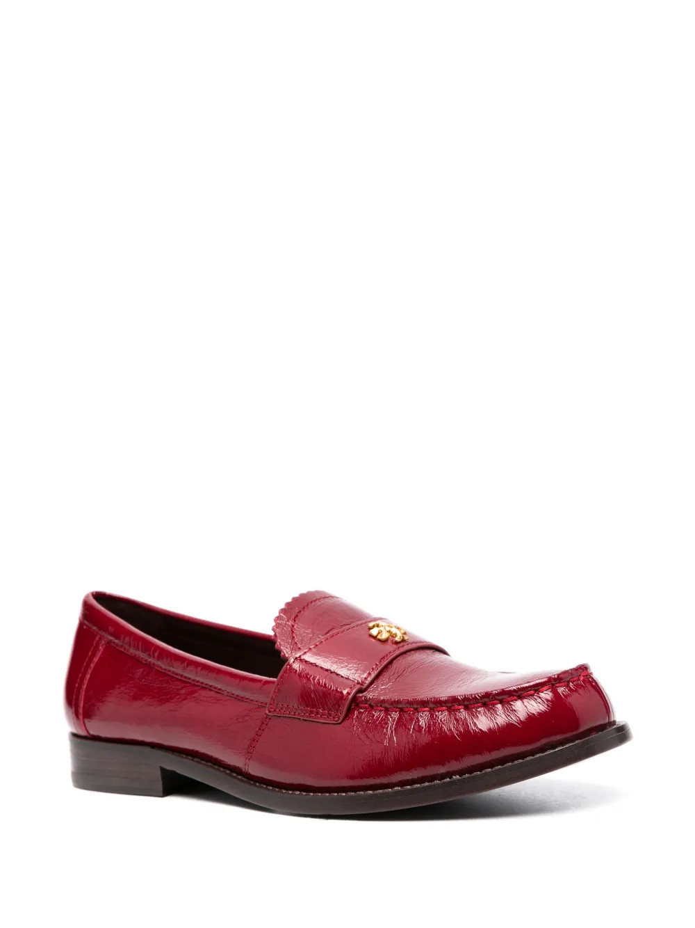 logo-plaque leather loafers | Farfetch Global