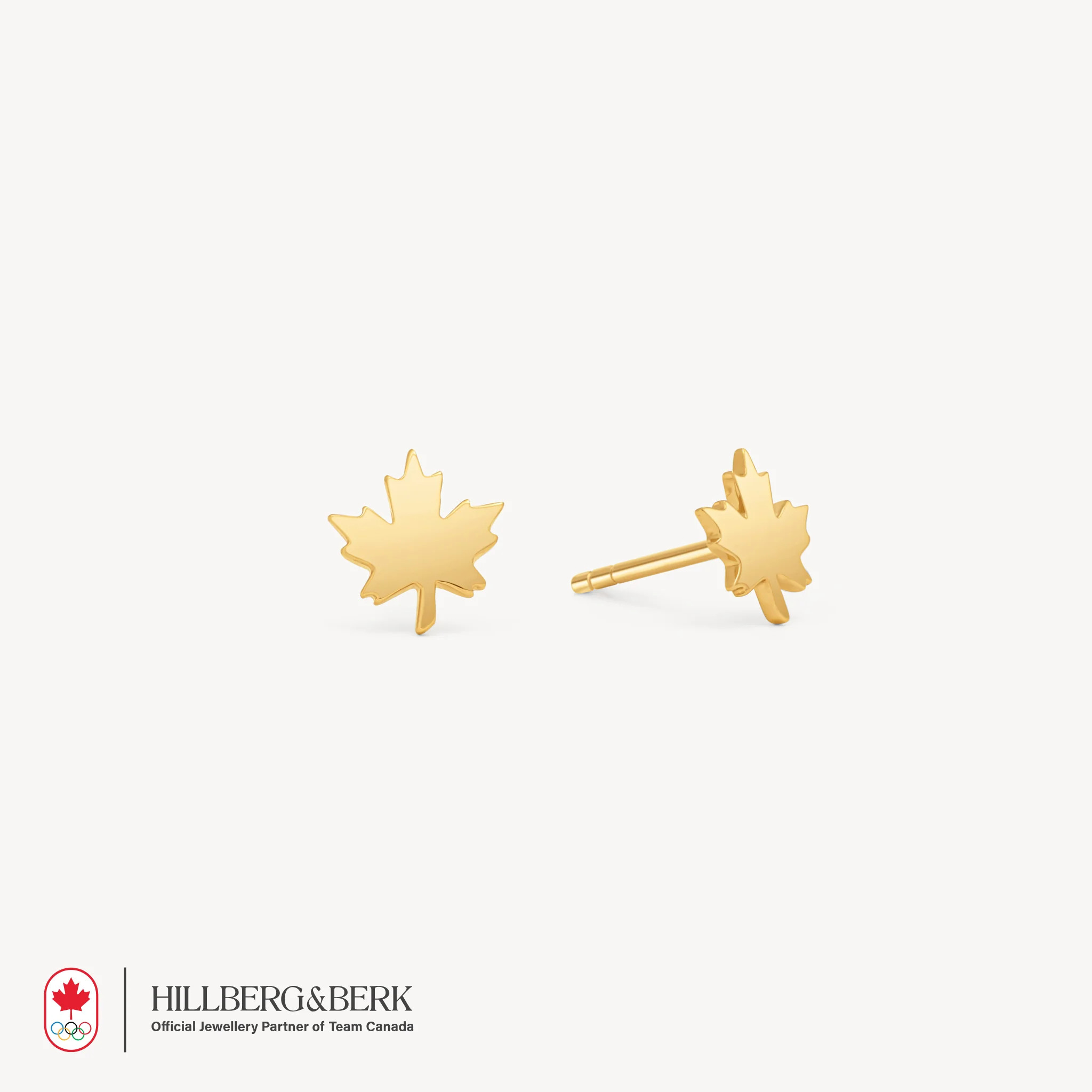 Maple Leaf Stud Earrings | Hillberg & Berk | Hillberg & Berk