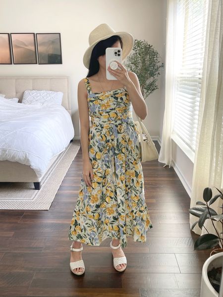 This gorgeous lemon midi dress is back in stock! 😍👗 🍋 I love the colors on this and it’s perfect for summer! Details include side pockets , adjustable wide straps, & it is very petite friendly. I think it is travel friendly as well because it doesn’t wrinkle as much! I packed it for my vacation to the Amalfi Coast! 🌊 This dress sells out pretty fast so be sure to get asap! 

- Wearing in XSP

#LTKeurope #LTKfindsunder100 #LTKtravel