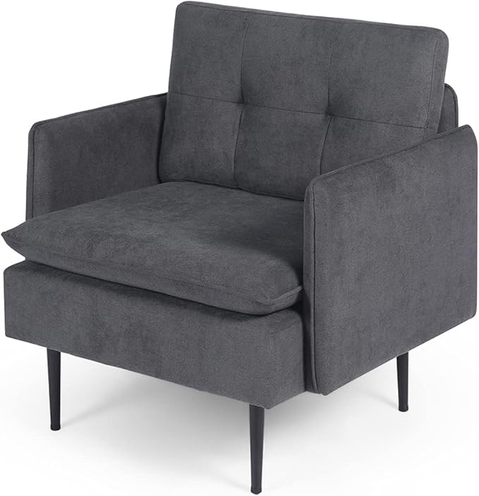 AODAILIHB Modern Linen Fabric Armchair Accent Chair Bedroom Chairs Living Room Chair Single Sofa ... | Amazon (US)