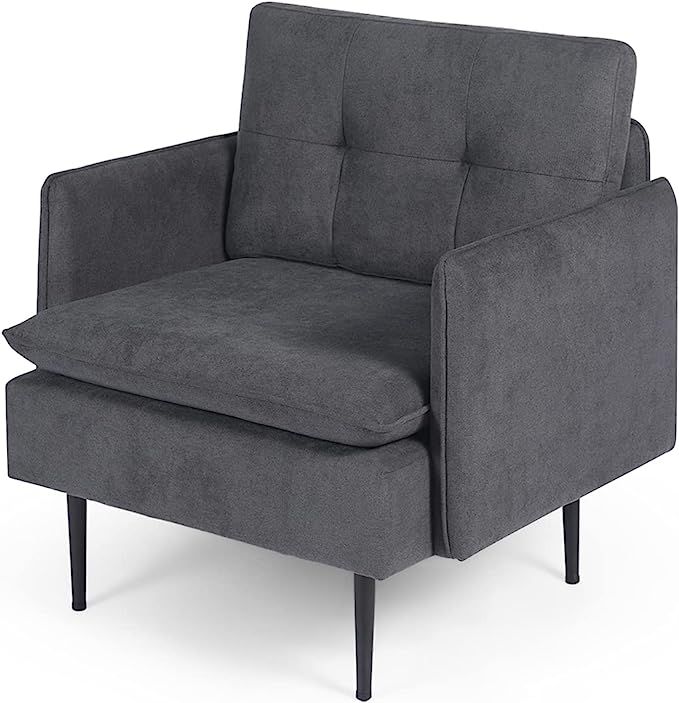 AODAILIHB Modern Linen Fabric Armchair Accent Chair Bedroom Chairs Living Room Chair Single Sofa ... | Amazon (US)