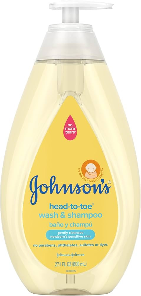 Johnson's Head-to-Toe Gentle Tear-Free Baby & Newborn Wash & Shampoo, Sulfate-, Paraben- Phthalat... | Amazon (US)