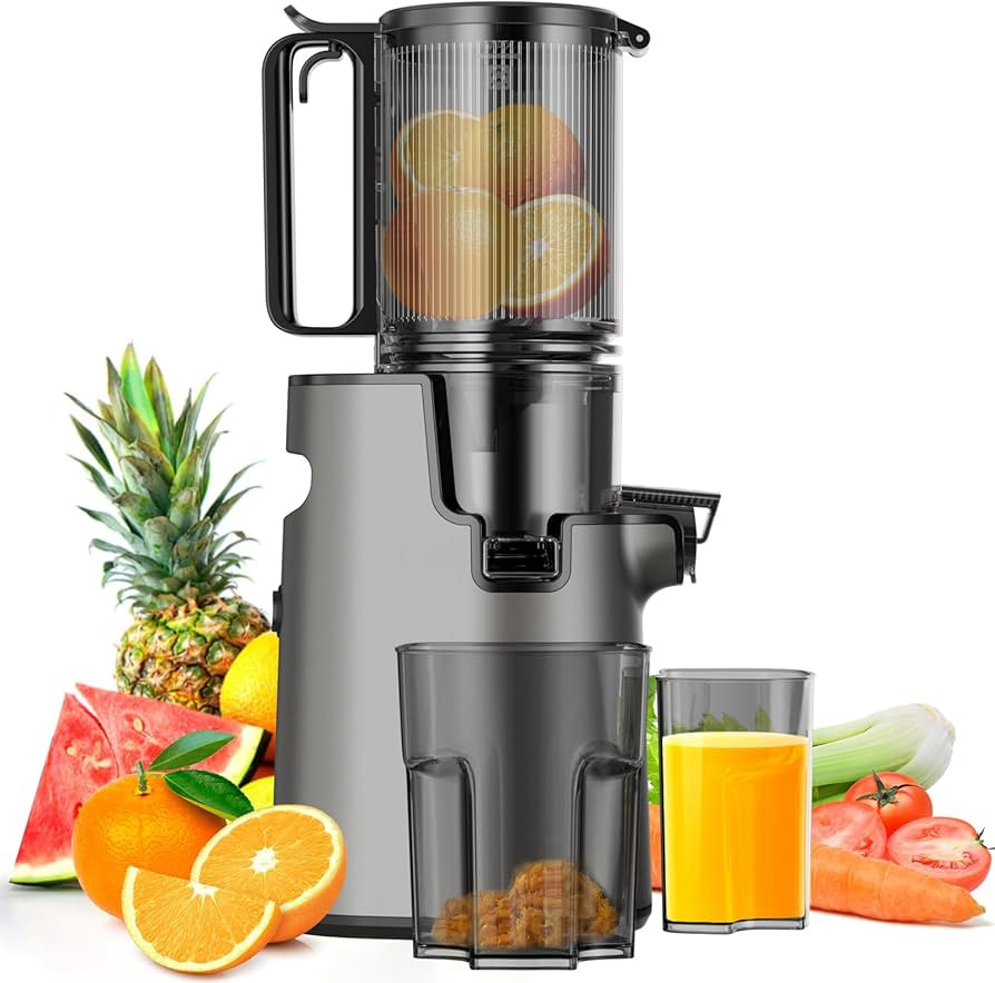 LQZ Cold Press Juicer,Slow Masticating Juicer Machines,5.3" Large Bore Feed Chute Fit Whole Veget... | Amazon (US)