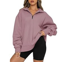 EFAN Womens Oversized Half Zip Pullover Long Sleeve Sweatshirt Quarter Zip Trendy Hoodie Ouffits ... | Amazon (US)