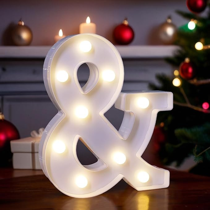 LED Light Up Marquee Letters, Battery Powered Decorative LED Letter Lights, Alphabet Light Up Let... | Amazon (US)