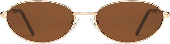 Appassal Retro Oval Sunglasses for Women Mens with Spring Hinge Sunnies AP3696 | Amazon (US)