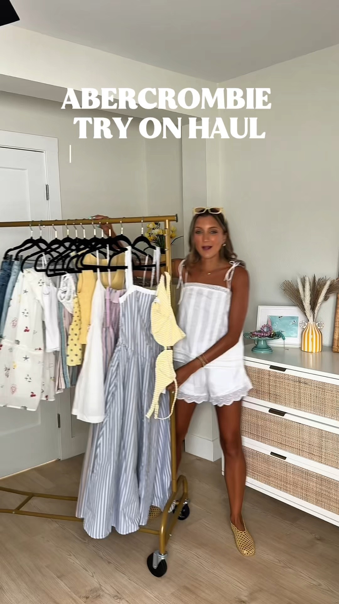 Abercrombie summer try on haul featuring new dresses tops and shorts 🇮🇹 all European summer outfits approved. wearing an XS and 24

#LTKootd
