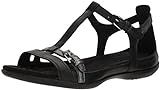 ECCO Women's Flash T-Strap Sandal, black/dark shadow, 10-10.5 | Amazon (US)