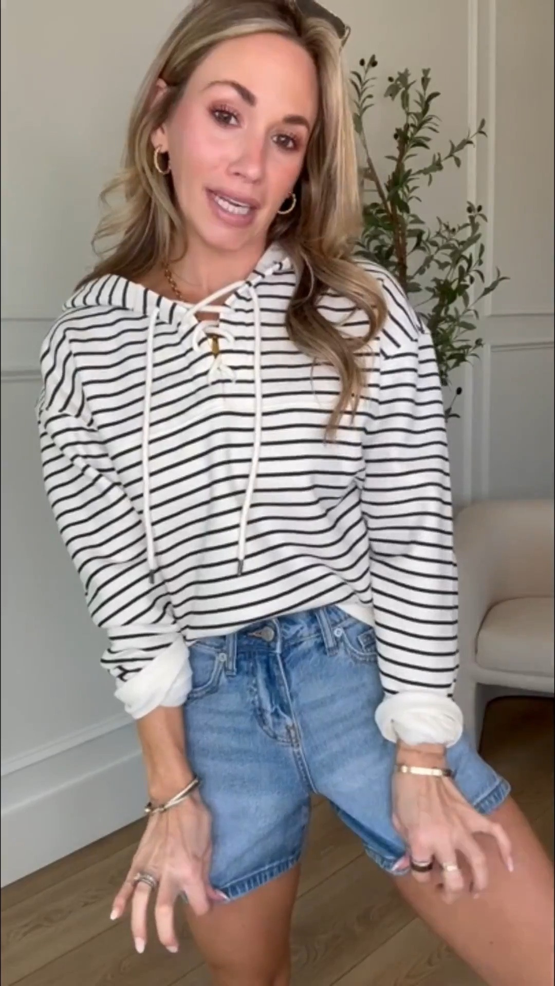 The denim shorts you need for spring and summer! They’re the perfect length and not too tight around the thighs without looking frumpy! 

#LTKgrwm #LTKPetite #LTKootd