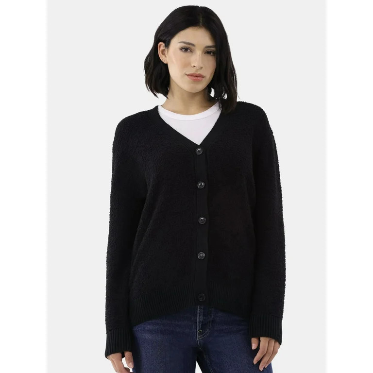 Time and Tru Women's Super Soft Button Cardigan, Sizes XS-XXXL | Walmart (US)