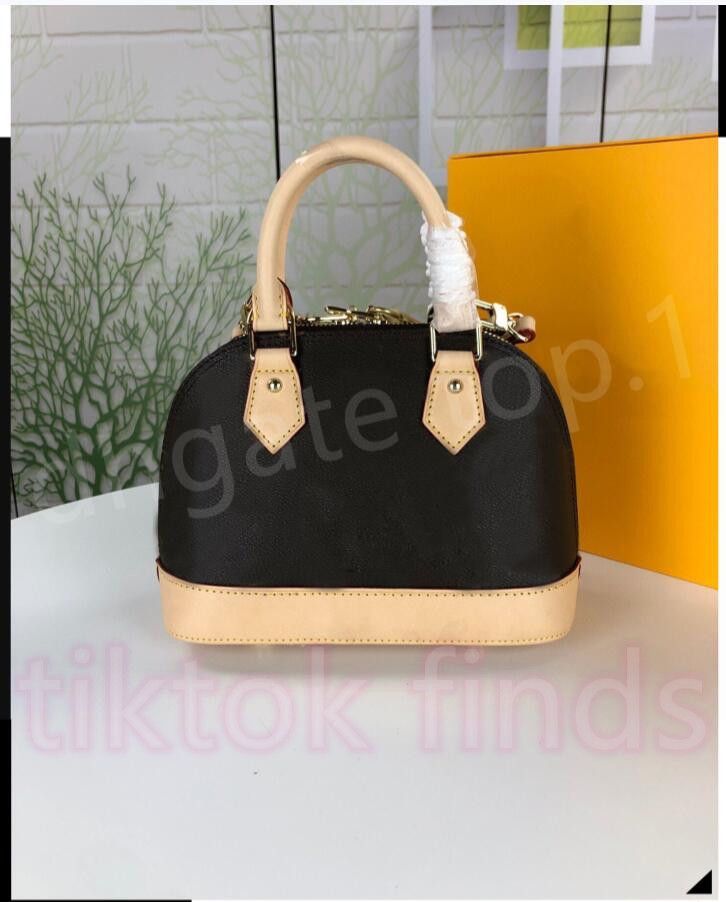 luxurys designers bags Speedy ALMA BB shell bag women handbag leather flower Embossed shoulder wo... | DHGate
