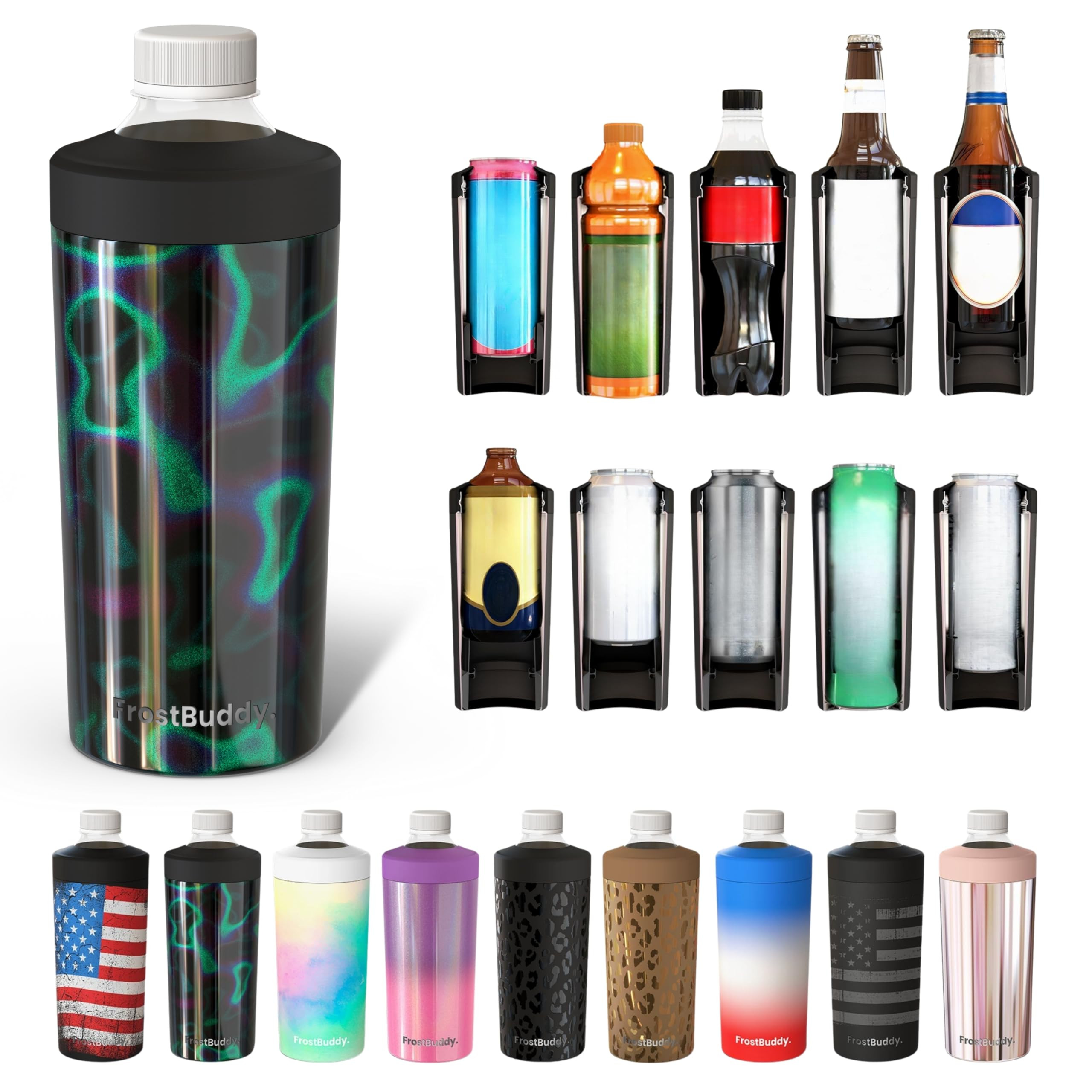 Frost Buddy Universal Buddy XL Can Cooler Fits 12-Ounce, 16-Ounce, 20-Ounce, and 24-Ounce Cans an... | Amazon (US)
