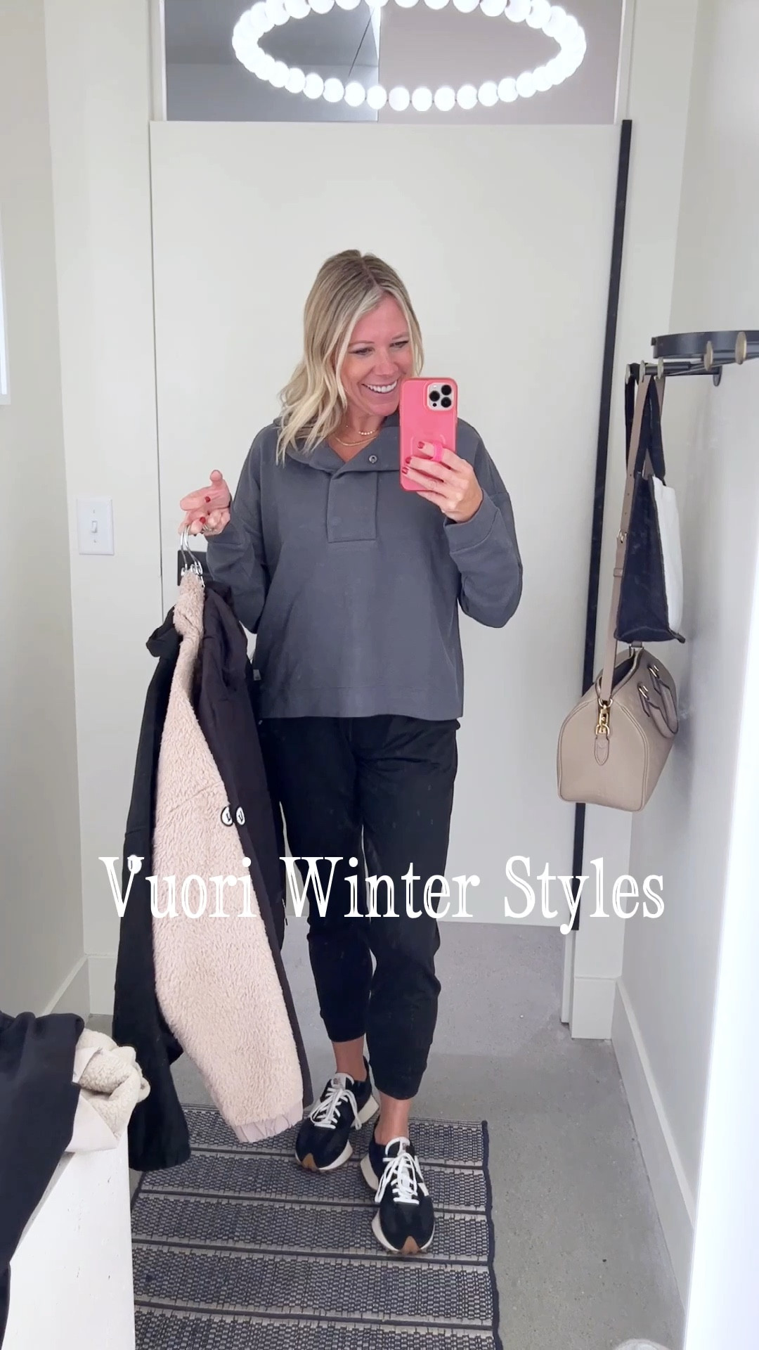 Vuori jogger flares yoga pants pullover sweatshirt jacket fleece coat 

Grey henley not yet online. Size small in everything 

#LTKstyletip #LTKSeasonal #LTKHoliday
