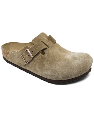 Birkenstock Men's Boston Soft Footbed Suede Leather Clogs from Finish Line - Macy's | Macy's
