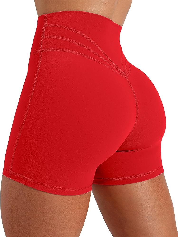 Unthewe Women's Workout Gym Biker Shorts High Waisted Athletic Booty Yoga Shorts with Tummy Contr... | Amazon (US)