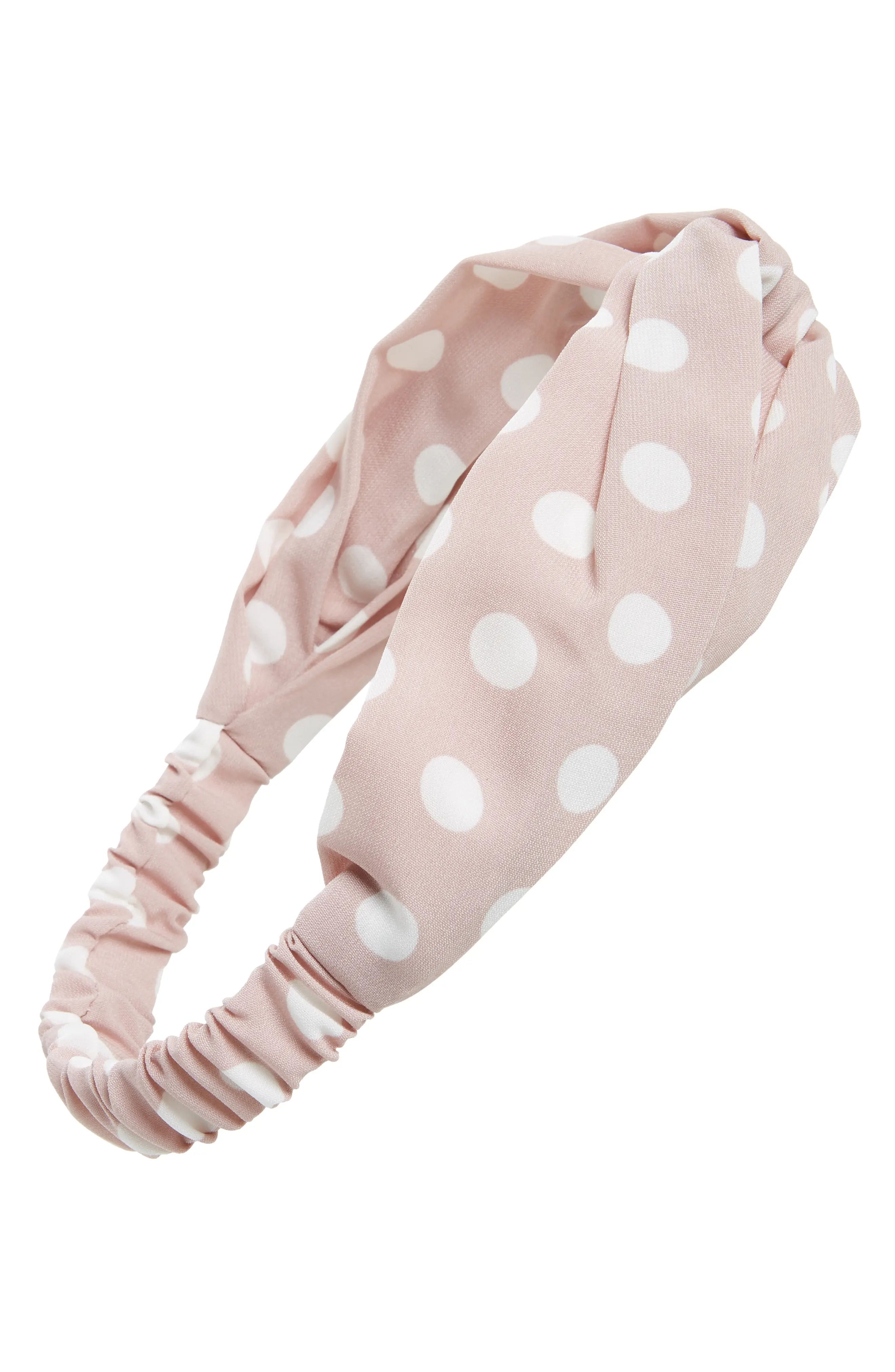 Cara Polka Dot Twist Head Wrap | Nordstrom