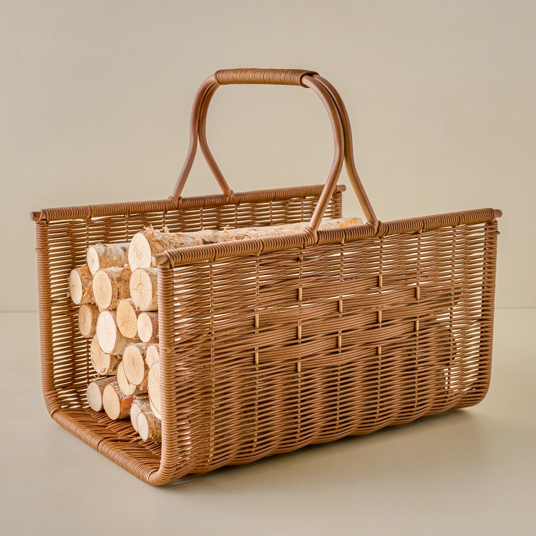 Woven Log Holder | Magnolia