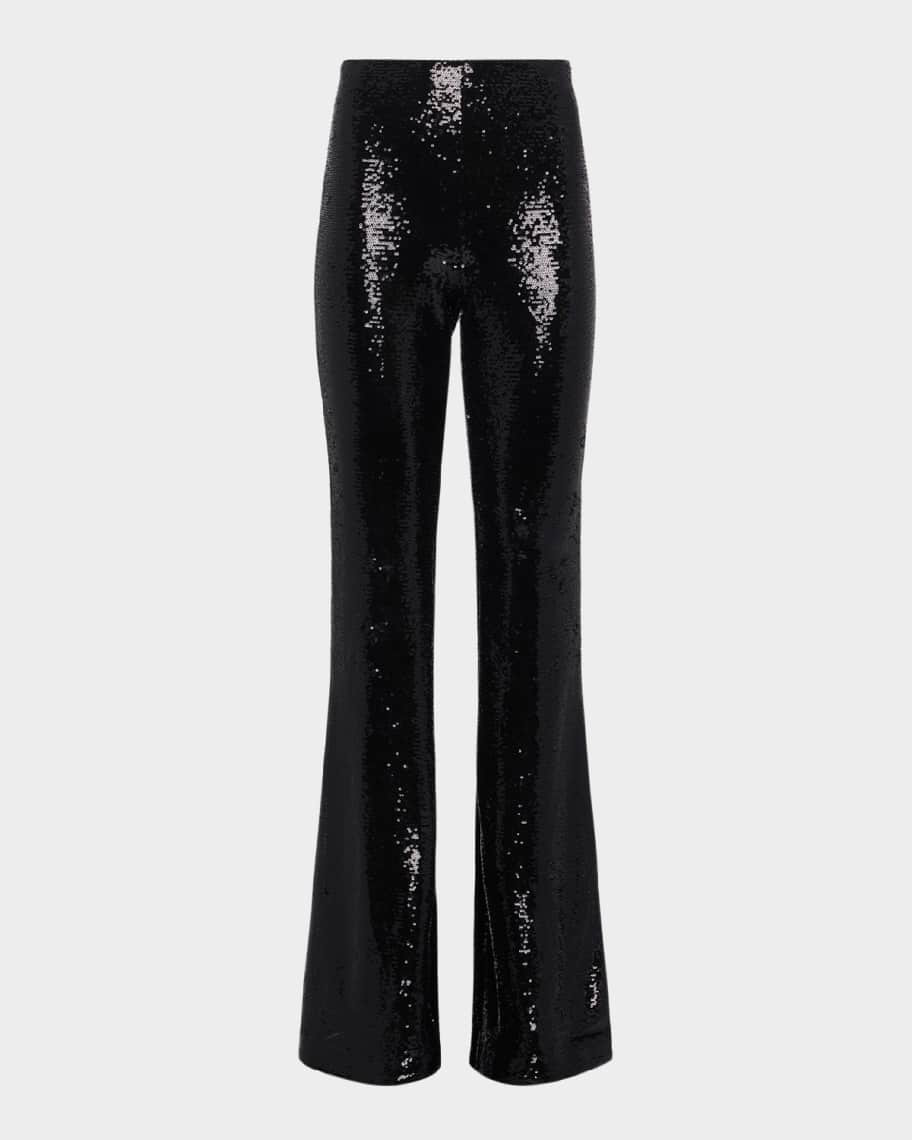 L'Agence Honor Sequined Flare Pants | Neiman Marcus