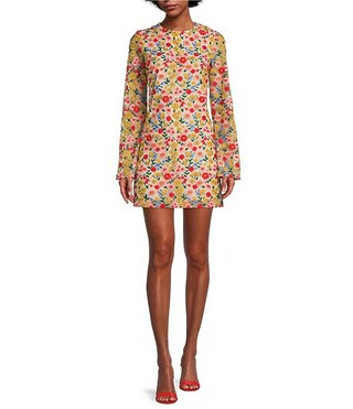 x The Nat Note Clementina Embroidered Floral Mesh Mini Dress | Dillard's