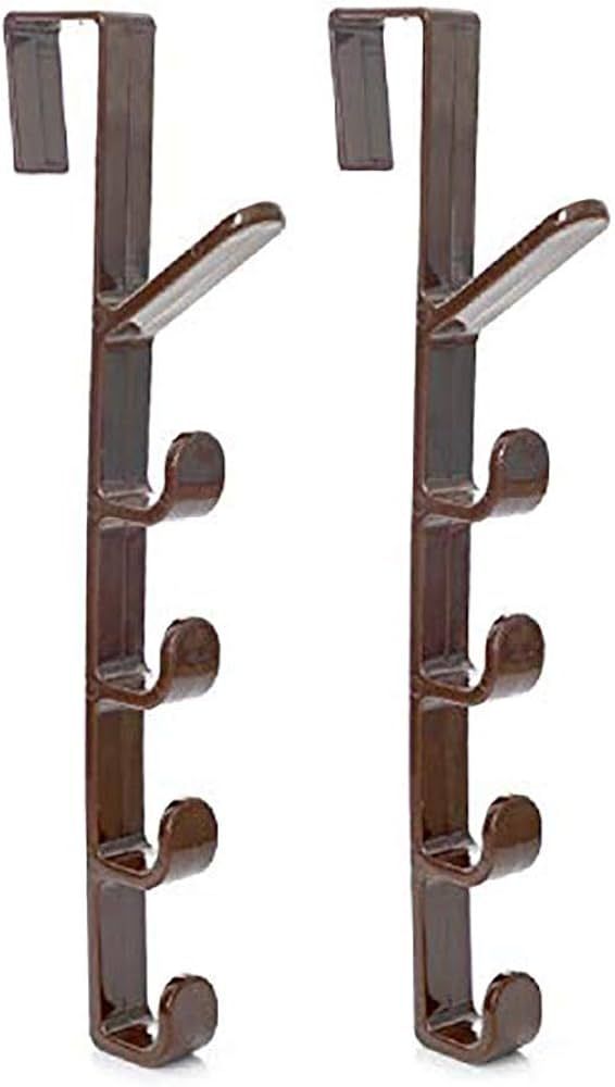 Sadiyamo 5 Layers Over The Door Hook Organizer Rack Hanger Backpack Handbag Door Hook, Pack of 2 ... | Amazon (US)