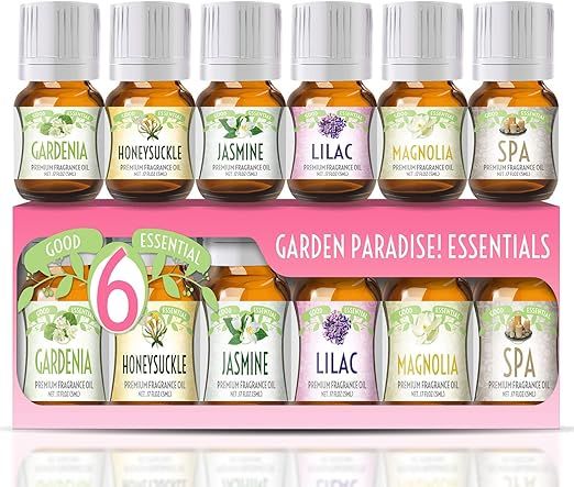 Fragrance Oils Set of 6 Scented Oils from Good Essential - Gardenia Oil, Lilac Oil, Honeysuckle O... | Amazon (US)