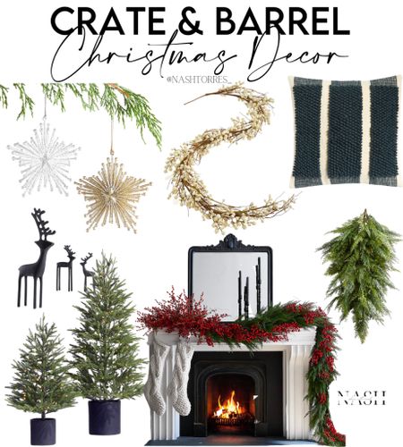 Holiday favorites from Crate and Barrel! Includes real feel holiday garlands,  Christmas wreaths, glass ornaments and decorative pillows. Some are currently part of the Black Friday preview sale! 

#LTKsalealert #LTKHoliday #LTKSeasonal