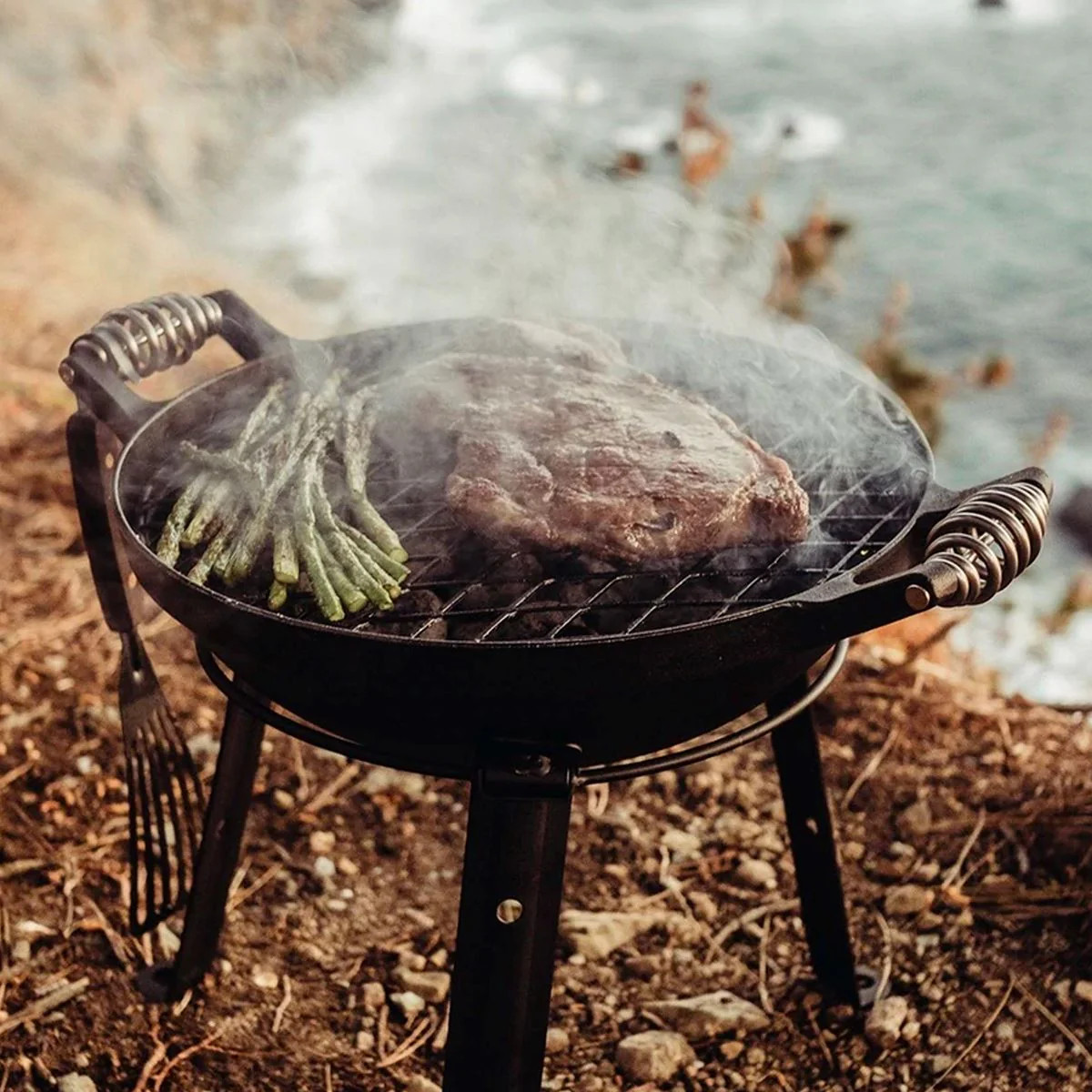 All-in-One Cast Iron Grill | Barebones