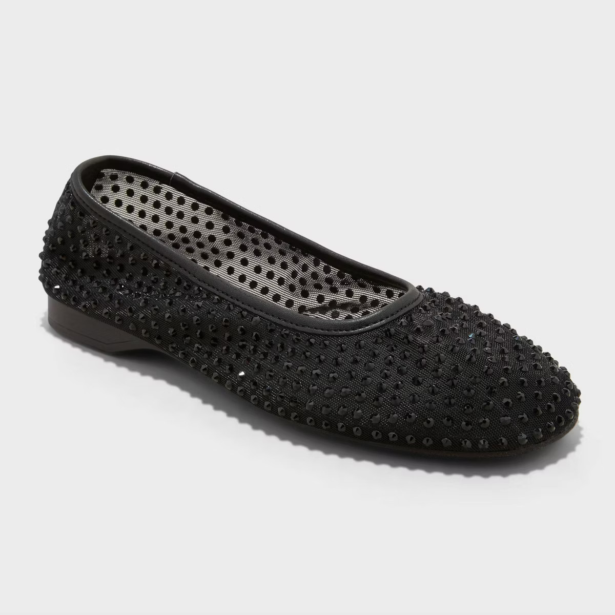 Women's Mel Rhinestone Mesh Ballet Flats - A New Day™ | Target