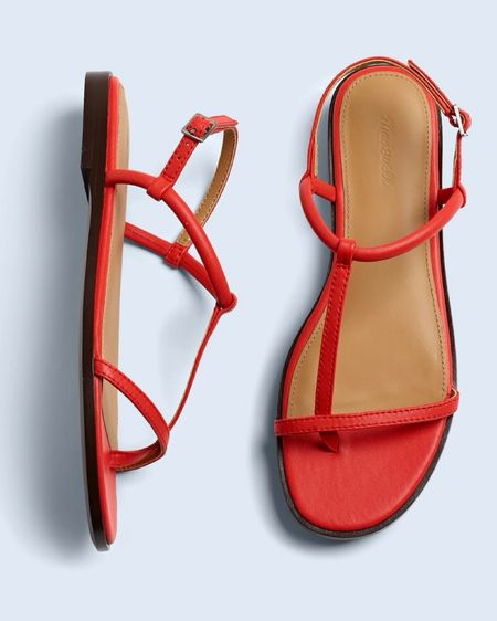 Madewell sandals
Red sandals
4th of July 

#LTKShoeCrush #LTKSeasonal