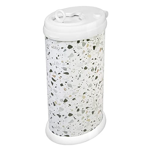Ubbi Stainless Steel Diaper Pail, Odor Locking, No Special Bag Required, Award-Winning, Registry Must-Have, Terrazzo | Amazon (US)