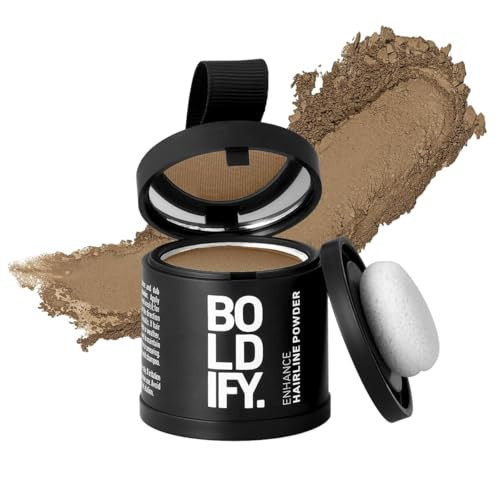 BOLDIFY Hairline Powder (LARGE, 10g) - Root Touch Up Hair Color for Gray Coverage - Bald Spot Concealing Hair Powder for Women & Men - 48-Hour Stain-Proof - Dark Blonde | Amazon (US)