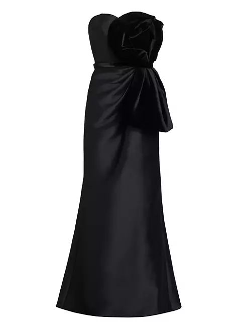 Rosette Off-The-Shoulder Maxi Dress | Saks Fifth Avenue