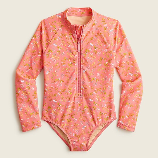Girls' rash guard one-piece with UPF 50+ | J. Crew US