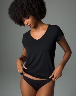 Cool Nights Short Sleeve Pajama Tee with Pocket | Soma Intimates