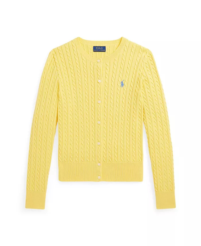 Big Girls Cable-Knit Cotton Cardigan | Macy's