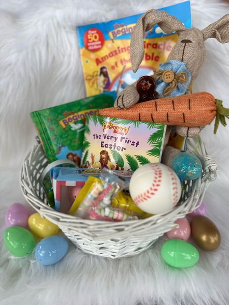 Easter basket for the boys with some of their favorite treats! Spring and swim must haves are great additions!
#LTKSALEALERT baby shower gift and baby’s first Easter 
#EasterBasket

#LTKSeasonal #LTKfamily #LTKkids