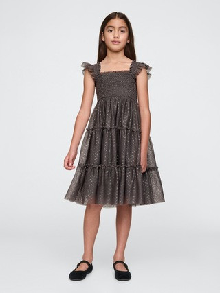 Kids Tiered Tulle Midi Dress | Gap (US)